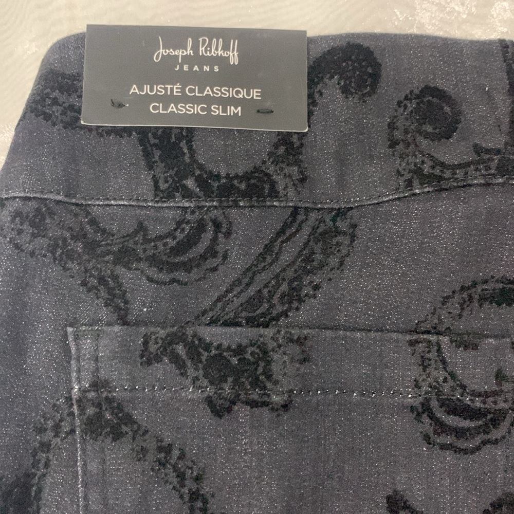 NWT🌸Joseph Ribkoff Black Cropped Jeans - Picture 14 of 17